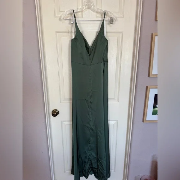 Azazie Dalilah Bridesmaid Dress in Eucalyptus Green - Picture 3 of 4